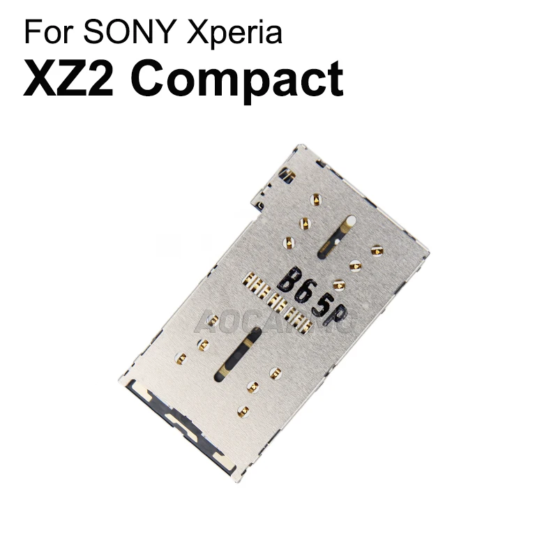 Aocarmo-tarjeta Micro Sd + lector de tarjetas SIM, conector para Sony Xperia 1 X XP XZ XZ2 XZ3 Compact H8216 H8266 H8276 H8296 H9493