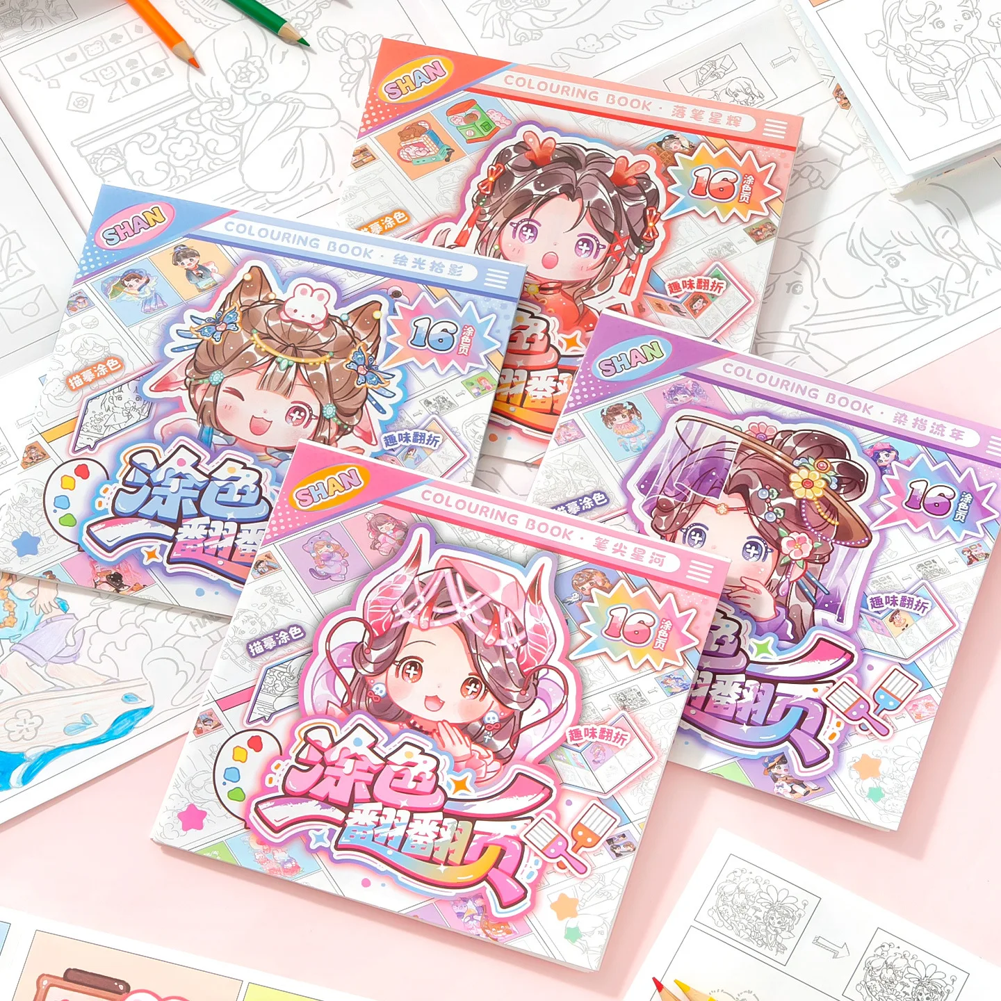 Kawaii Girl Drawing Notebook Sketch Pad Graffiti Painting Book Coloring Book for Tracing Copybook Art Supplies Stationery