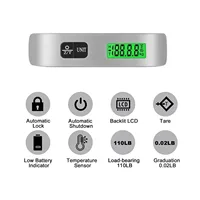 Luggage Scale 110lb 50kg Digital Handheld Portable Hanging Baggage Scale for Travel Suitcase Weight Scale 4