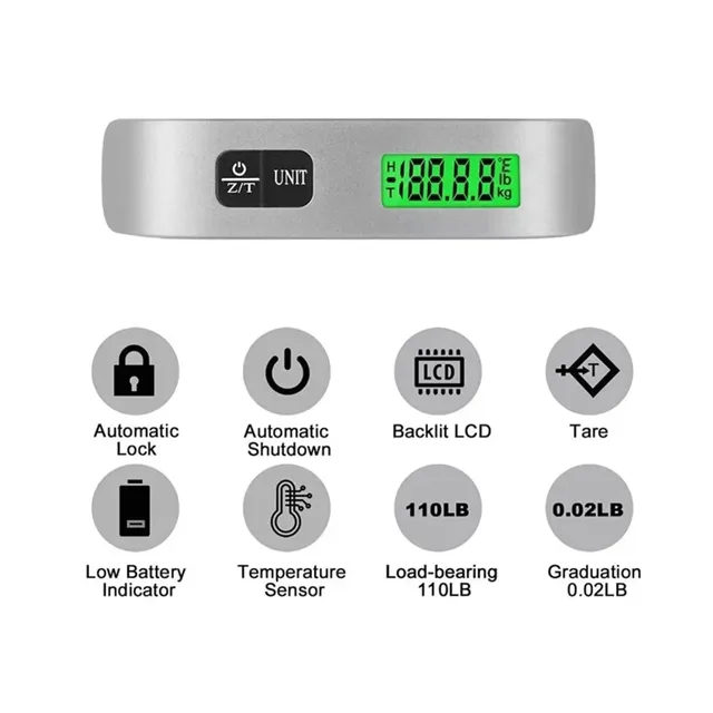 Luggage Scale 110lb 50kg Digital Handheld Portable Hanging Baggage Scale for Travel Suitcase Weight Scale 4 Luggage Scale 110lb 50kg Digital Handheld Portable Hanging Baggage Scale for Travel Suitcase Weight Scale 4
