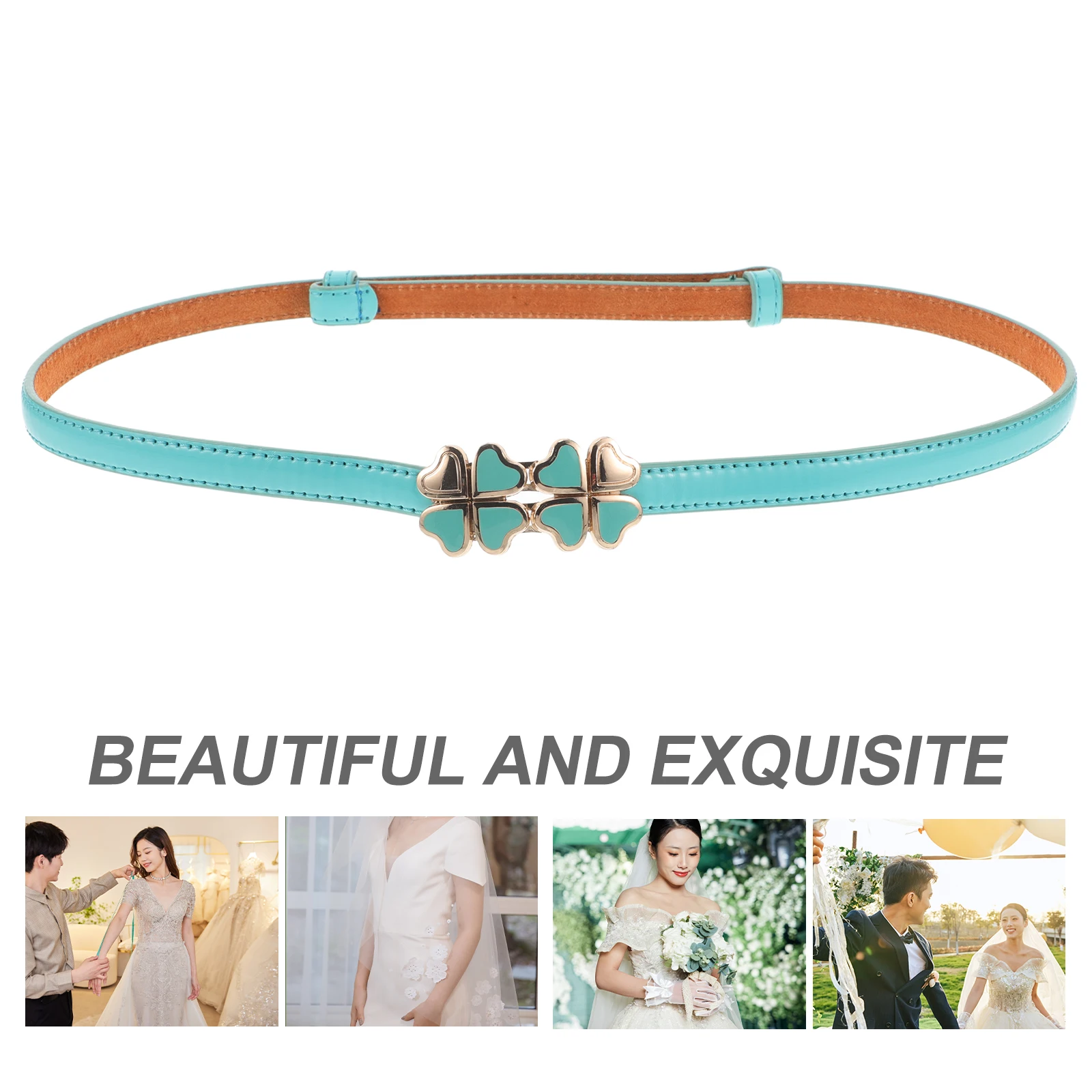 

Fashionable Candy Color Women Dress Waist Band Slim Durable Patent For Jeans Stylish Thin Ladies Waist Belt Elegant