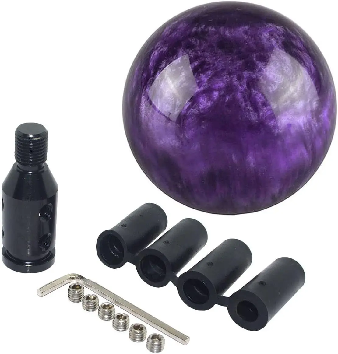 New Car Threaded White Round Manual Gear shift Lever Shifter Knob Ball Replacement Fit For Honda Toyota Nissan Mitsubishi