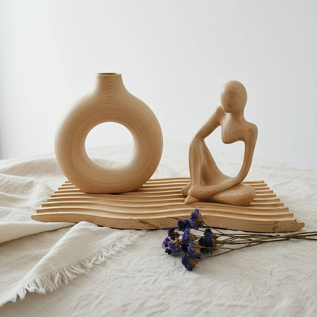 3pcs Large Silicone Mold Suitable for Resin Plaster, Hollow Vase  Wavy Tray with Right-Facing Figure，DIY Crafts, Home Decor