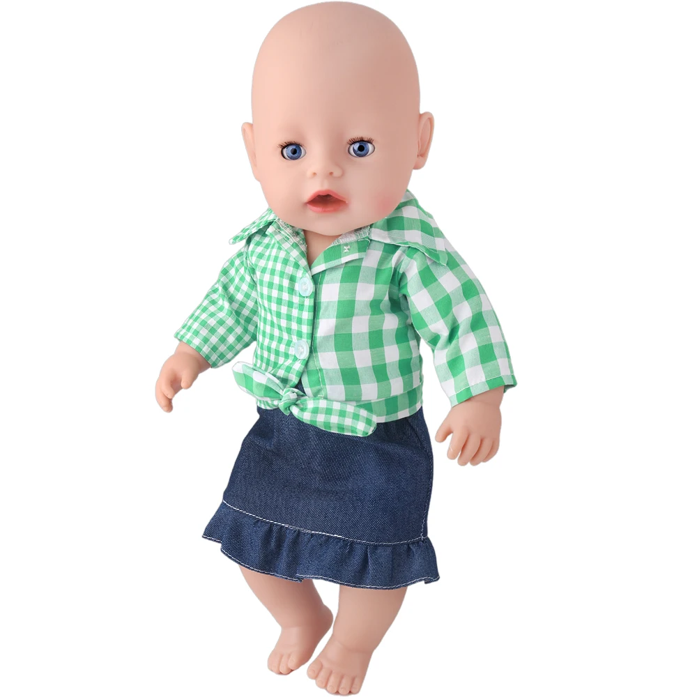 43 cm Baby Reborn Doll 다양한 여름 드레스 미국 18 인치 소녀 인형 우리 & 세대 캐주얼 스커트 액세서리 드레스