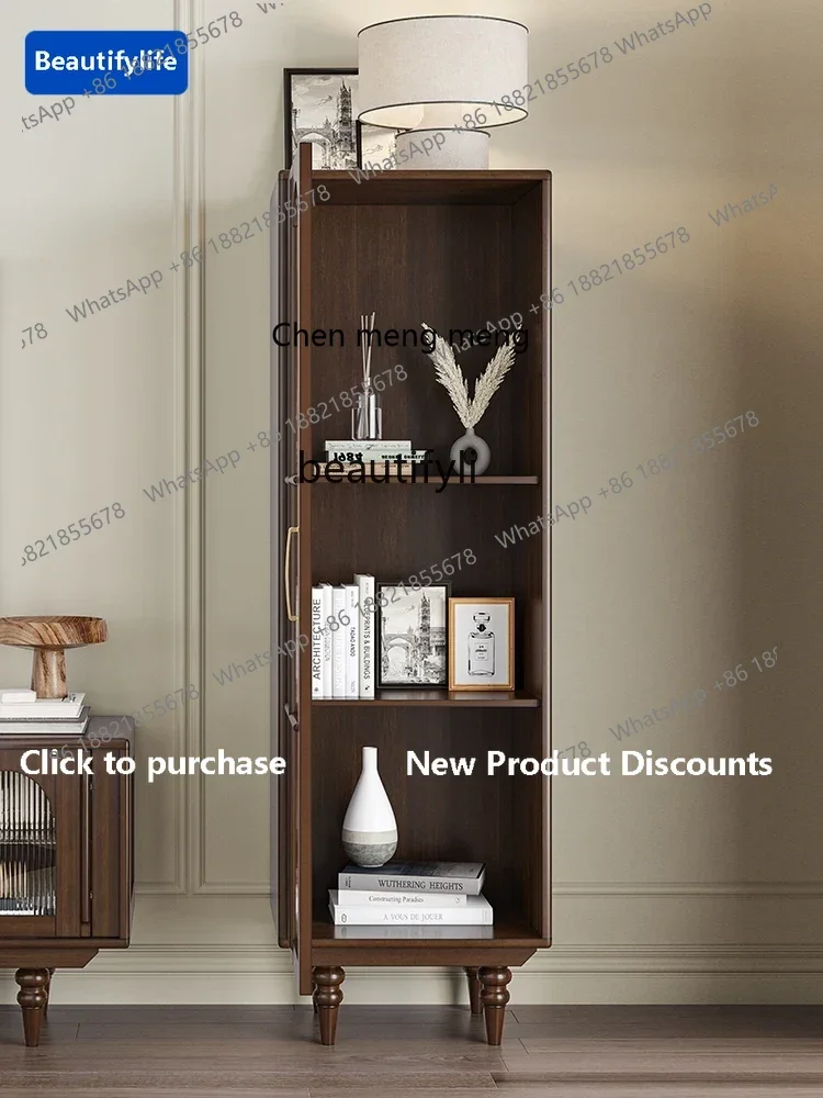 178cqy cabinet American glass door against the wall Living room small solid wood dining side cabinet small apartment household