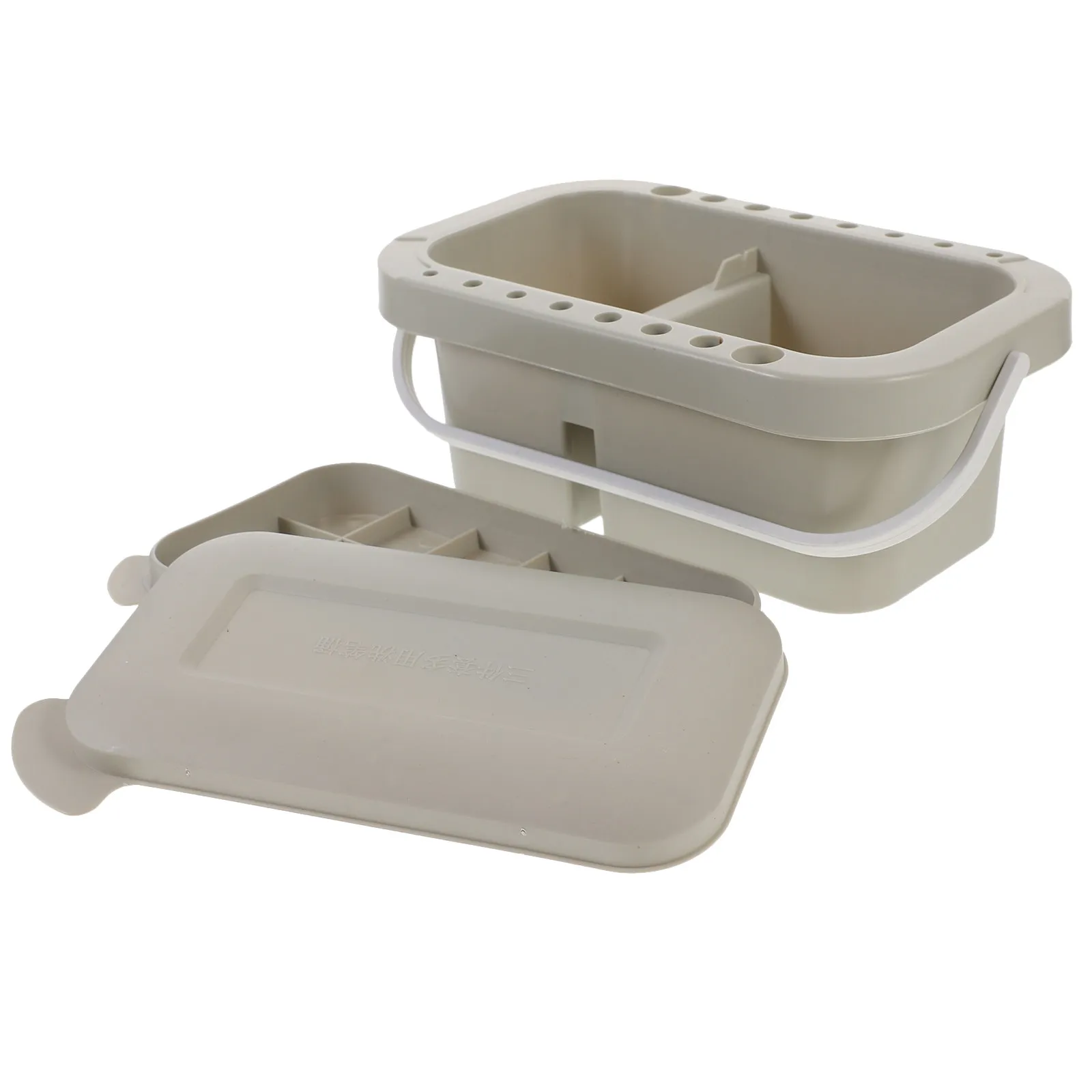 1Set Plastic Brush Washer Portable Multi-Functional Large Capacity Paint Brush Cleaner Wash Bucket for Watercolor Gouache