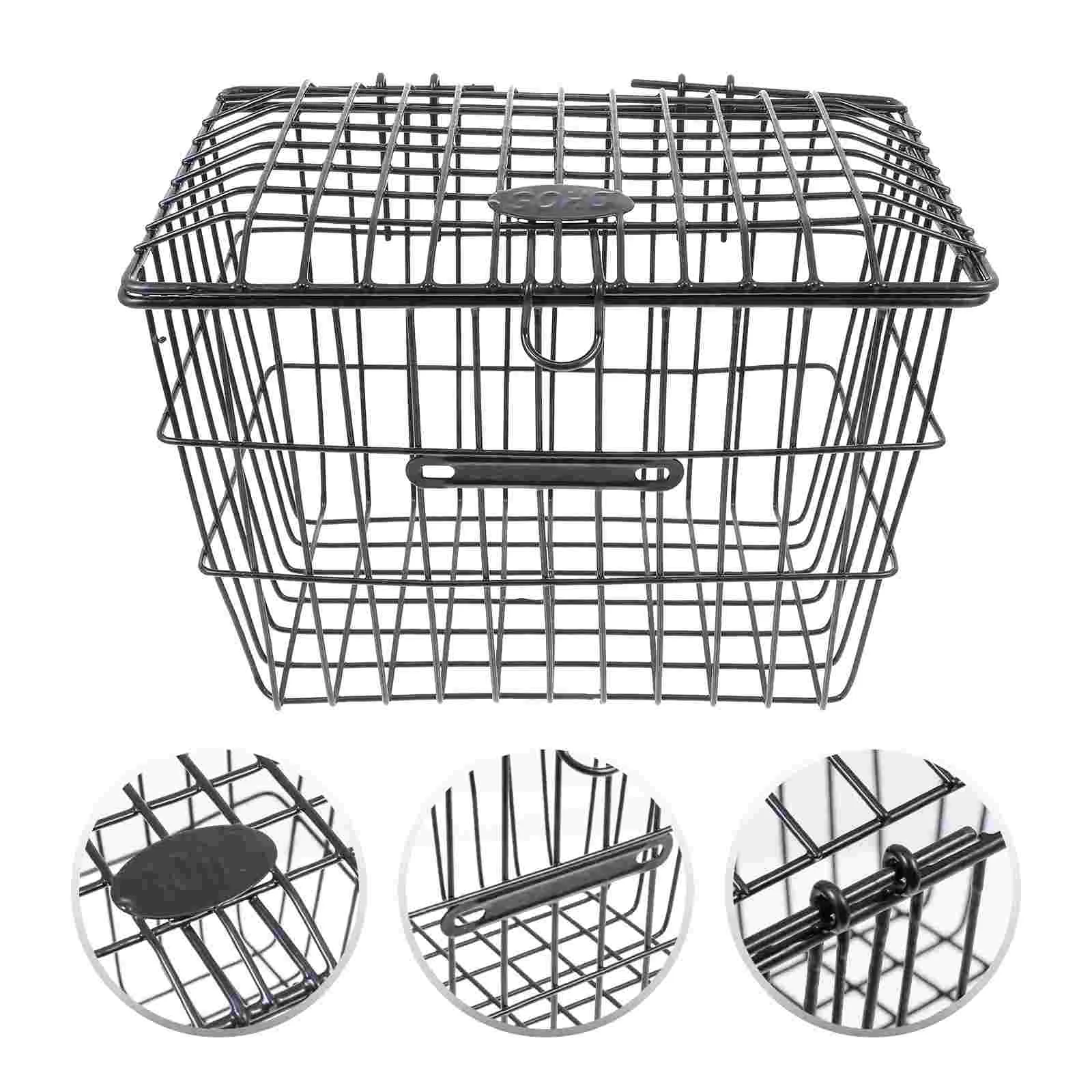 Back Basket Bikes Bikes Bike Rear Seat Basket Wire Shelving Accessories Basket Multipurpose Bike Storage