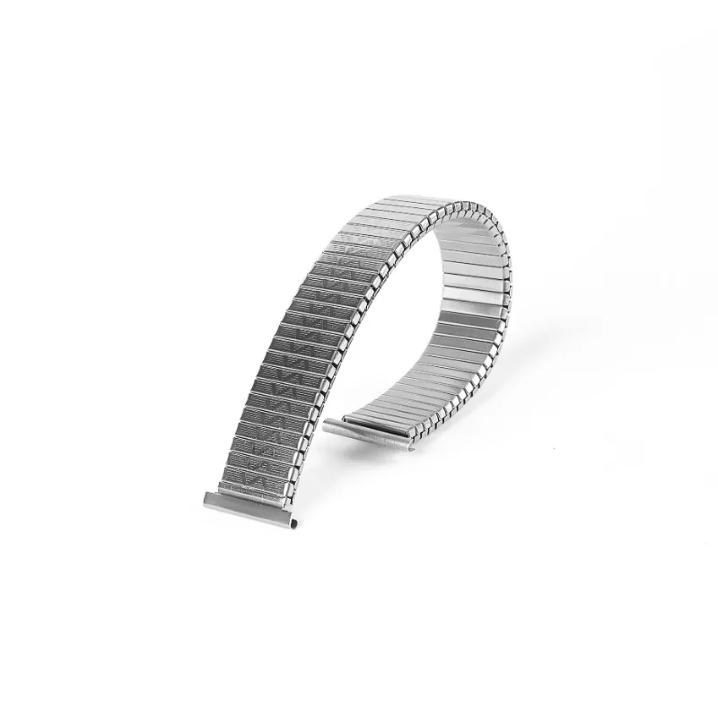 Stainless Steel Metal Elastic Watch Strap 12mm 14mm 16mm 18mm 20mm Adjustable Wristband Men Women Universal Replacement Bracelet
