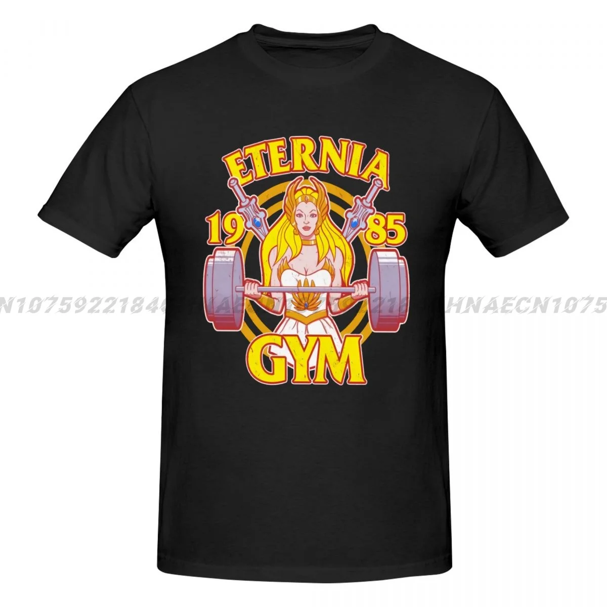 Eternia Gym She-Ra Printed T Shirt Men Retro Washed Tops Harajuku Street Wear Casual Loose Tees Harajuku Unisex T-shirts