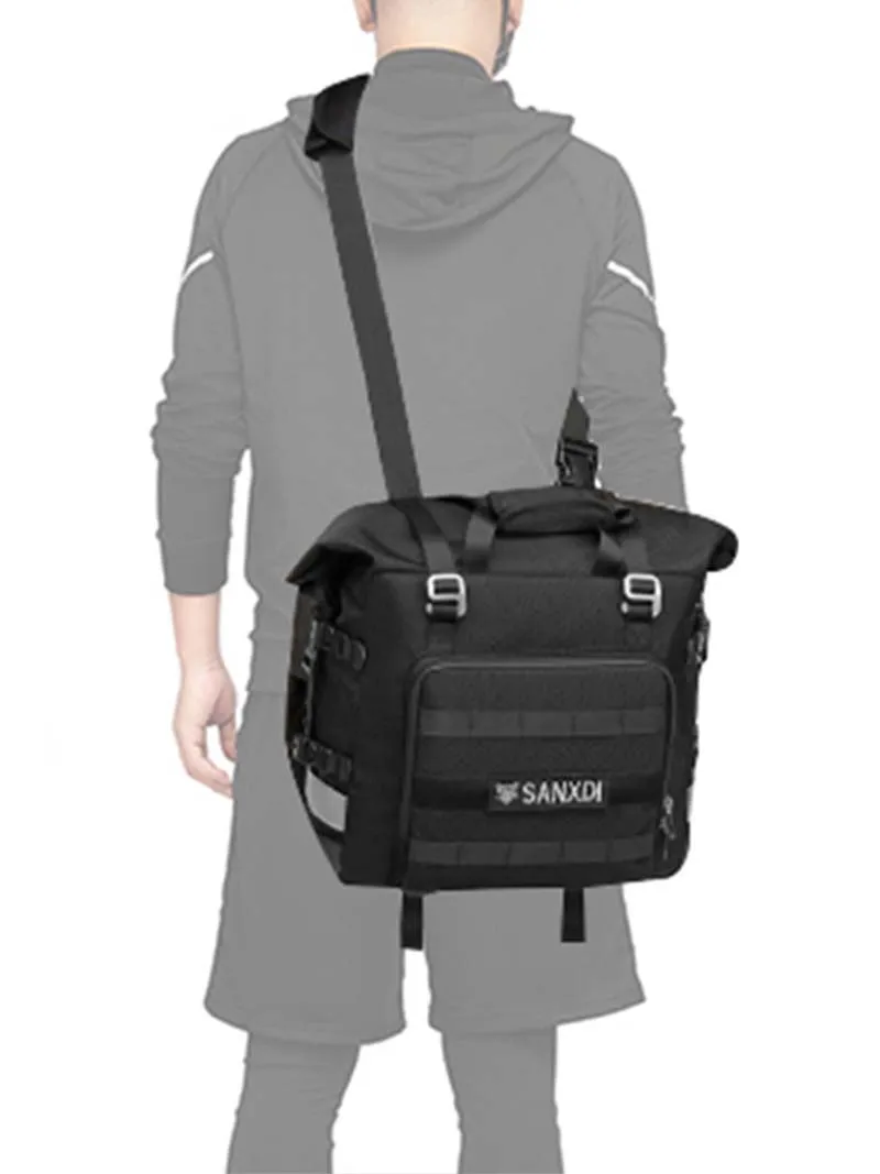 Large Capacity Mountain Bicycle Single Double Side Carrier Bag Easy Installation Waterproof Handbag New Bike Rear Rack Saddlebag