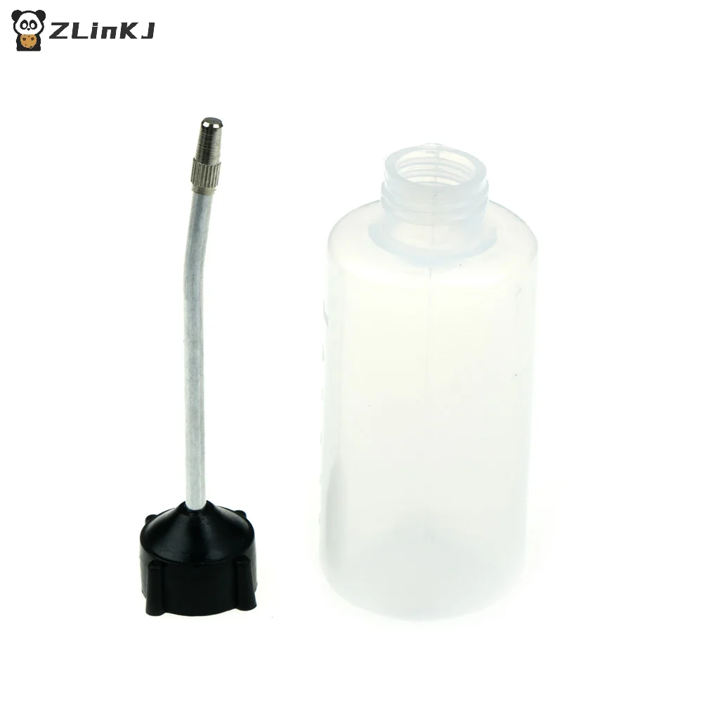 ▶1Pcs 120ML Sewing Machine Oil Bottle Plastic Transparent Empty Oil Bottle with Spray Nozzle for Sewing Machine Lubricants Oil