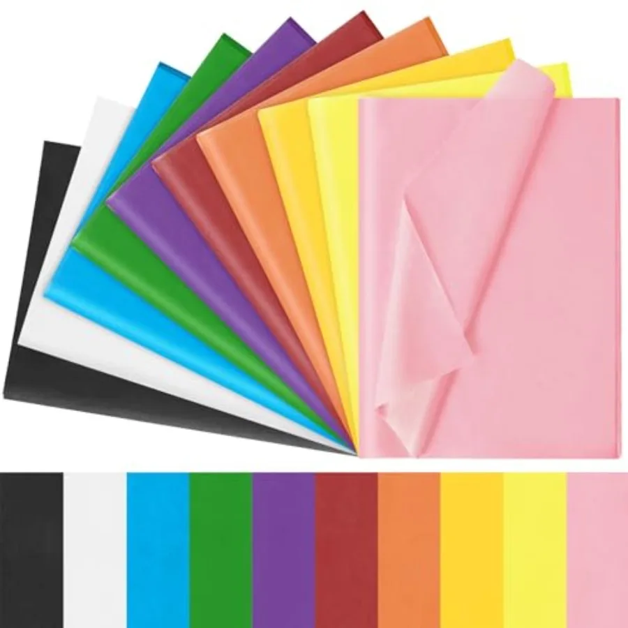 120 Sheets 20"X14" Colored Tissue Paper for Gift Bags Wrapping, Art Tissue Paper Bulk for Weddings Birthday Party Crafts Decora