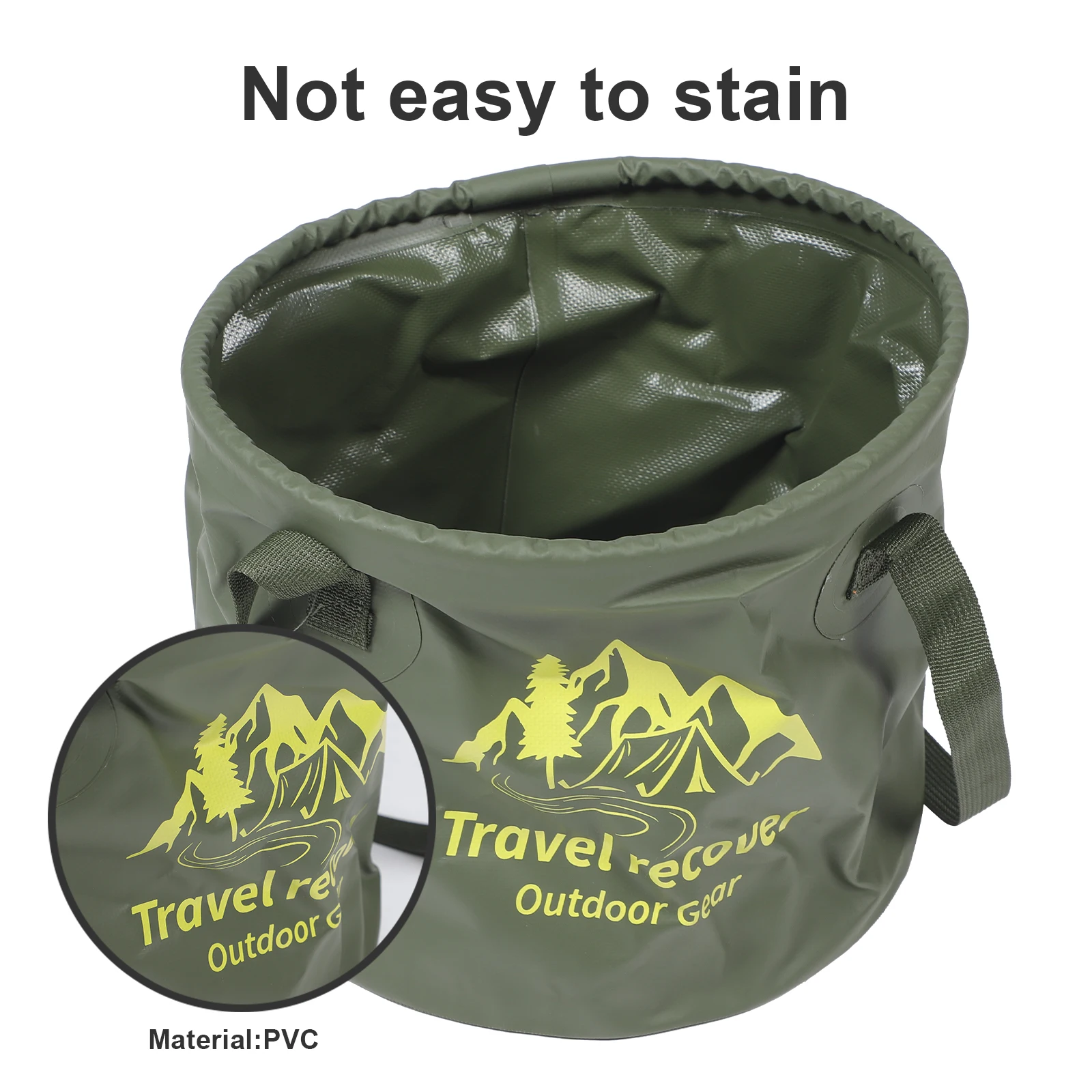

Collapsible Wash Basin Foldable Bucket Lightweight Pvc Camping Water Container With Handles Storage Bag For Hiking Outdoor