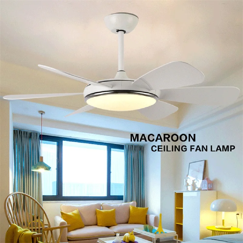 TEMAR Ceiling Fan LED Light With Remote Control 3 Colors 220V 110V Modern Decorative for Rooms Dining Room Bedroom