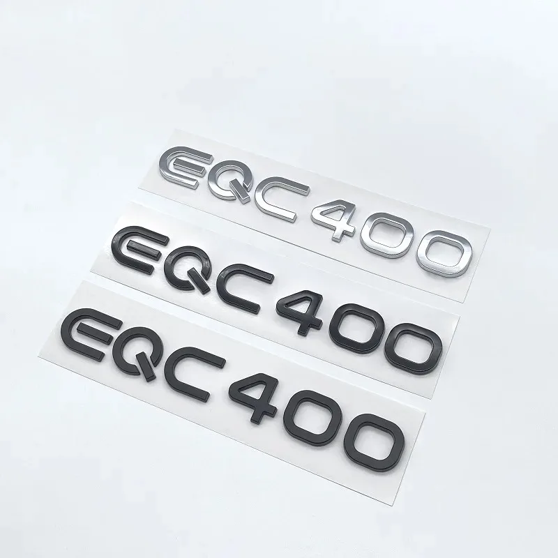 ABS Chrome Silver Black Trunk Letters for EQC400 4MATIC Emblems for EQC Electric Motor SUV AWD N293 Auto Logo Accessories