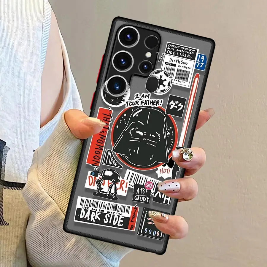 Casing Ponsel untuk Samsung Galaxy S10 S9 S24 FE S23 Ultra S22 Plus S21 S25 Edge S20 Black Edge S-star Wars Hero Keren