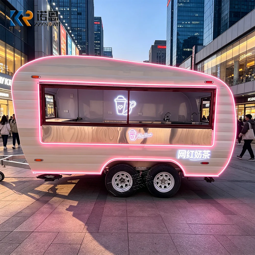 

Mobile Bar Station Ice Cream Push Cart Known Coffee Trailer Mobile Food Truck Concession Food Trailer Fully Equipped