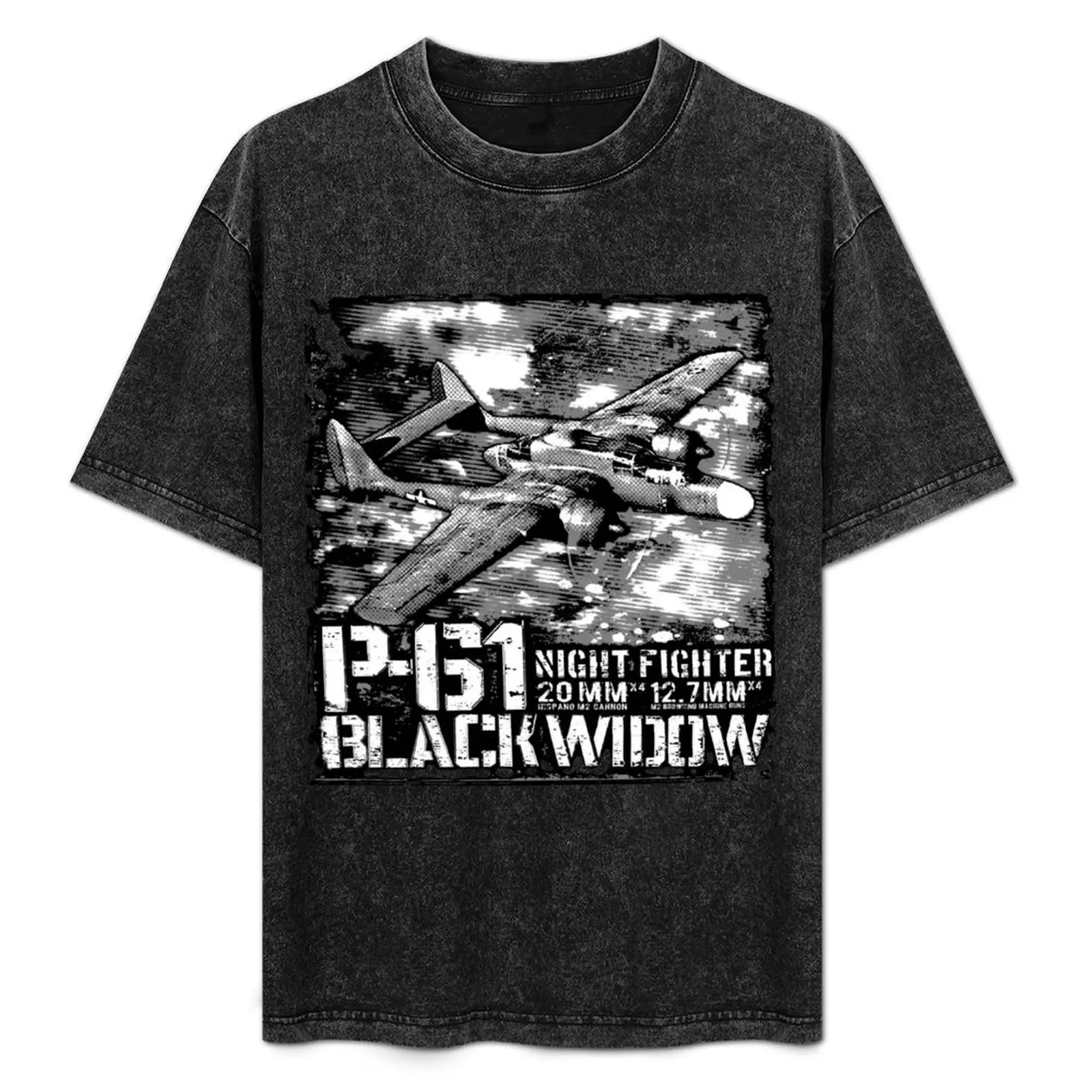 P-61 Black Widow T-Shirt Fashion Casual Short Sleeve T-Shirt
