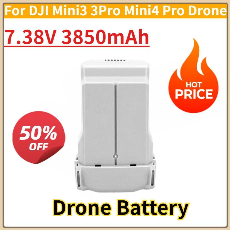 

New Replacement Rechargeable Battery 7.38V 3850mAh for DJI Mini3 3Pro Mini4 Pro Drone