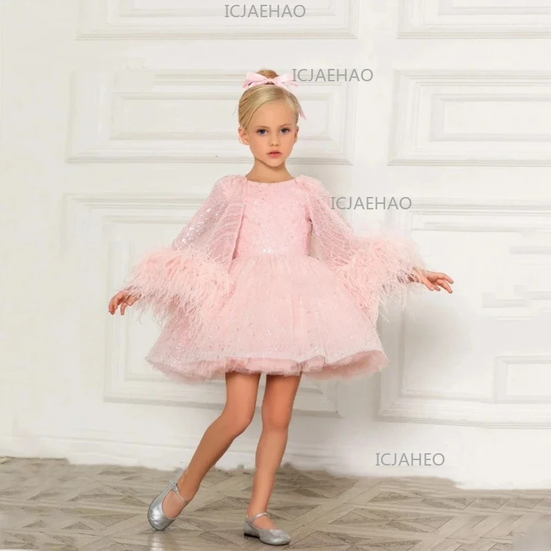 Children Girls Princess Dress Costume French Style Stage Formal Gown Kids Pageant Tutu Sweet Birthday Party Performance Outfit