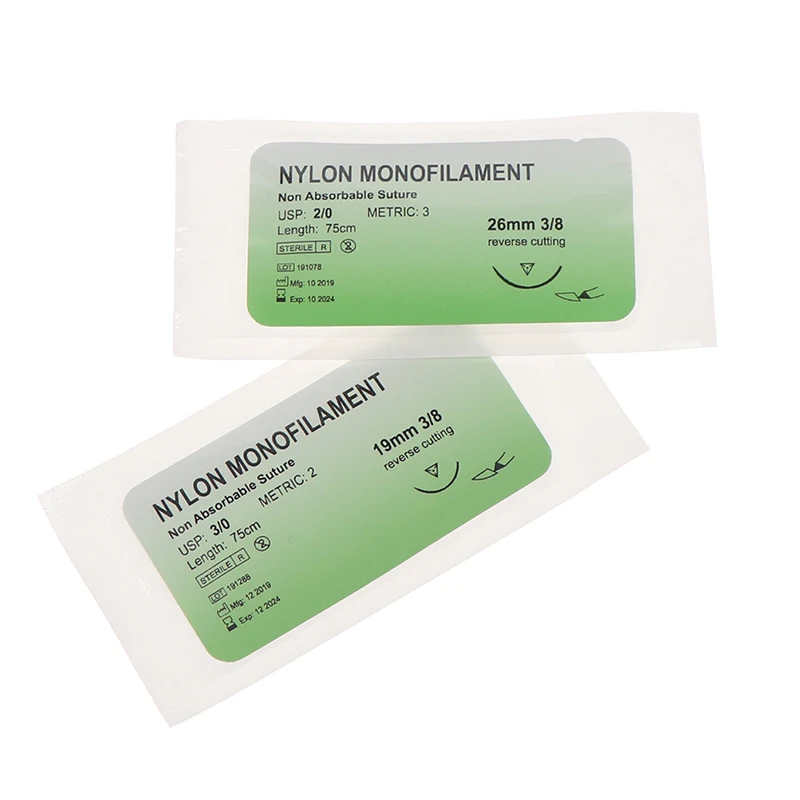 12 Stuks Polypropyleen Monofilament Medische Draad Naald Chirurgische Hechtdraad Training Draad Hechtdraad Praktijk Kit