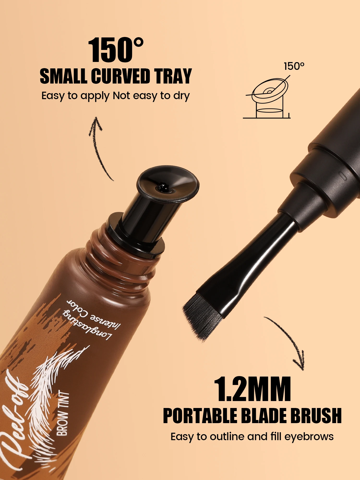 MLSMILE 2025 ครีมย้อมสีคิ้วติดทนนานแบบลอกออก เจลคิ้วกันน้ำ 5 สี