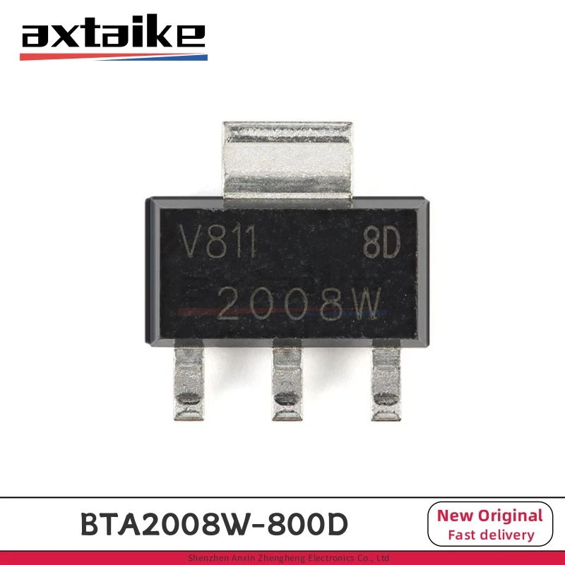

10PCS BTA2008W-800D SOT-223 BTA2008W-600D BTA2008W 2008W 800mA 800V SMD 3Q Hi-Com Triac Transistor