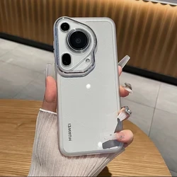 For Huawei Pura 70 Ultra Case Soft Silicone Transparent Cover For Huawei Pura 80 70 Pro Camera Protect Shell Shockproof Bumper