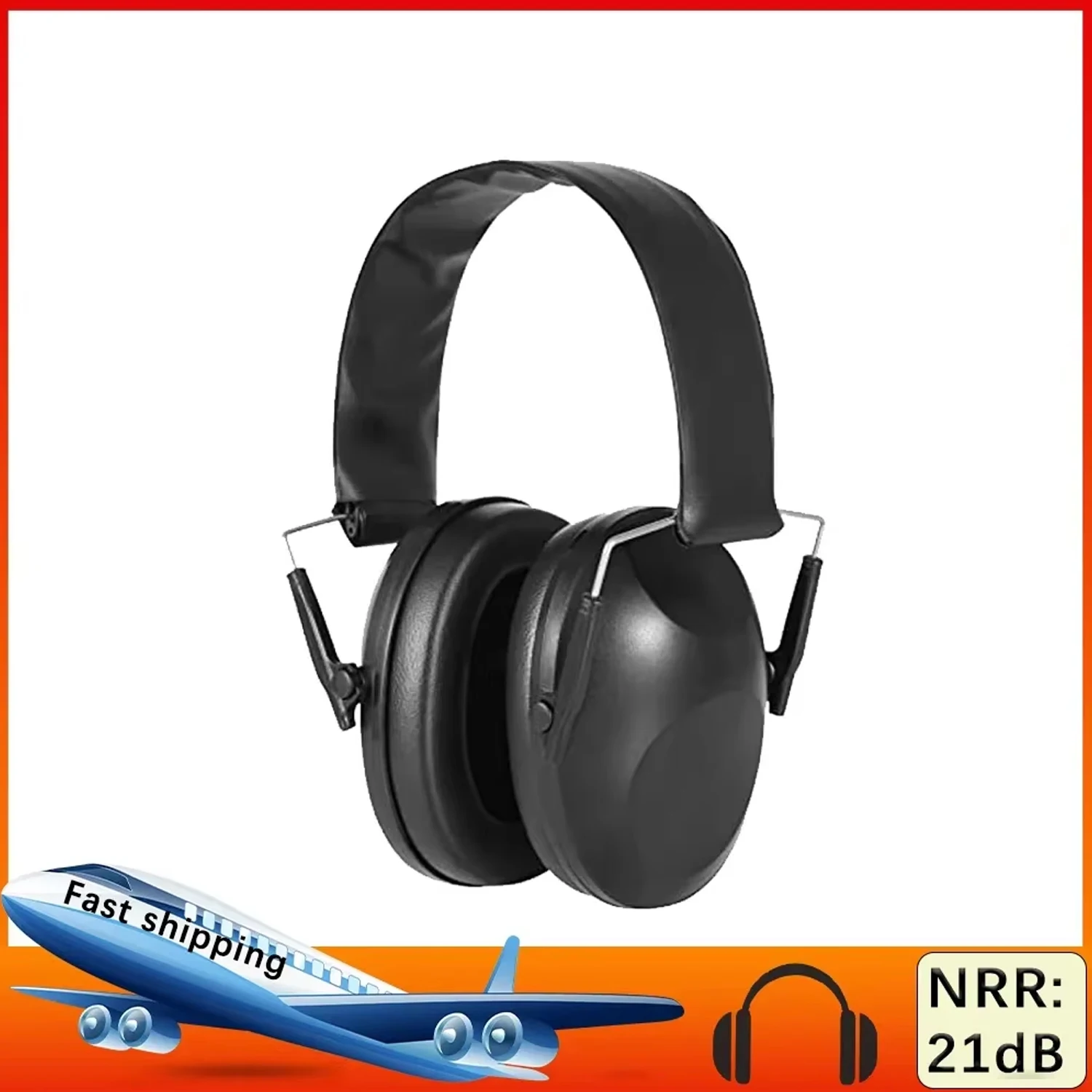 Shooting Ear Protection Earmuffs with NRR 21dB Noise Cancelling Safety Ear Muffs Hearing Protection for Shooting Range Foldable