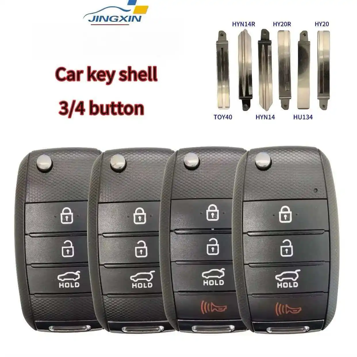 

3 pieces TOY40/HYN14/HY20 Blade 3/4 Buttons Remote car Key Shell Case For KIA K3 K2 K5 Rio Sorento Carens Cerato Forte Car key