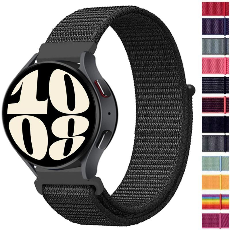 20mm 22mm Nylon Strap For Samsung Galaxy Watch 6 5 4 3 40mm 44mm 5 Pro Huawei Watch GT3-2 Pro Sports Loop Correa Amazfit GTS/GTR