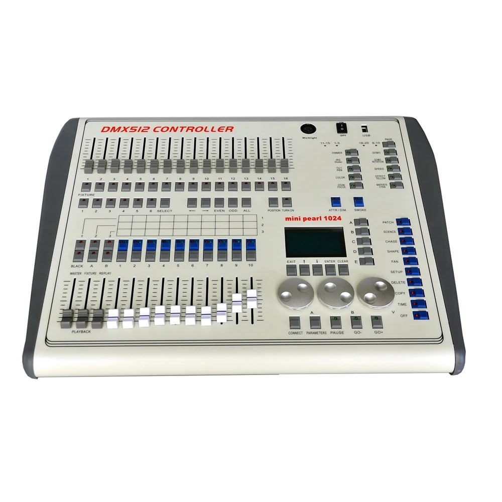 White Mini Pearl DMX Controller 1024 Channels DMX Console Premium DMX512 Stage Lighting Controller Program for Stage DJ Lighting