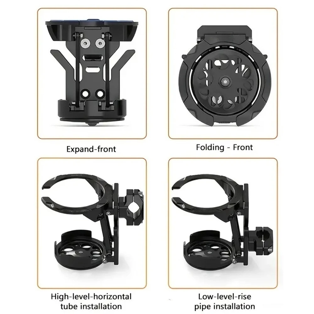 NEW Motorcycle Foldable Water Cup Bracket For Electric Bicycle Sport Cycling 360° Adjustable Handlebar Drink Holder Accessories image 4