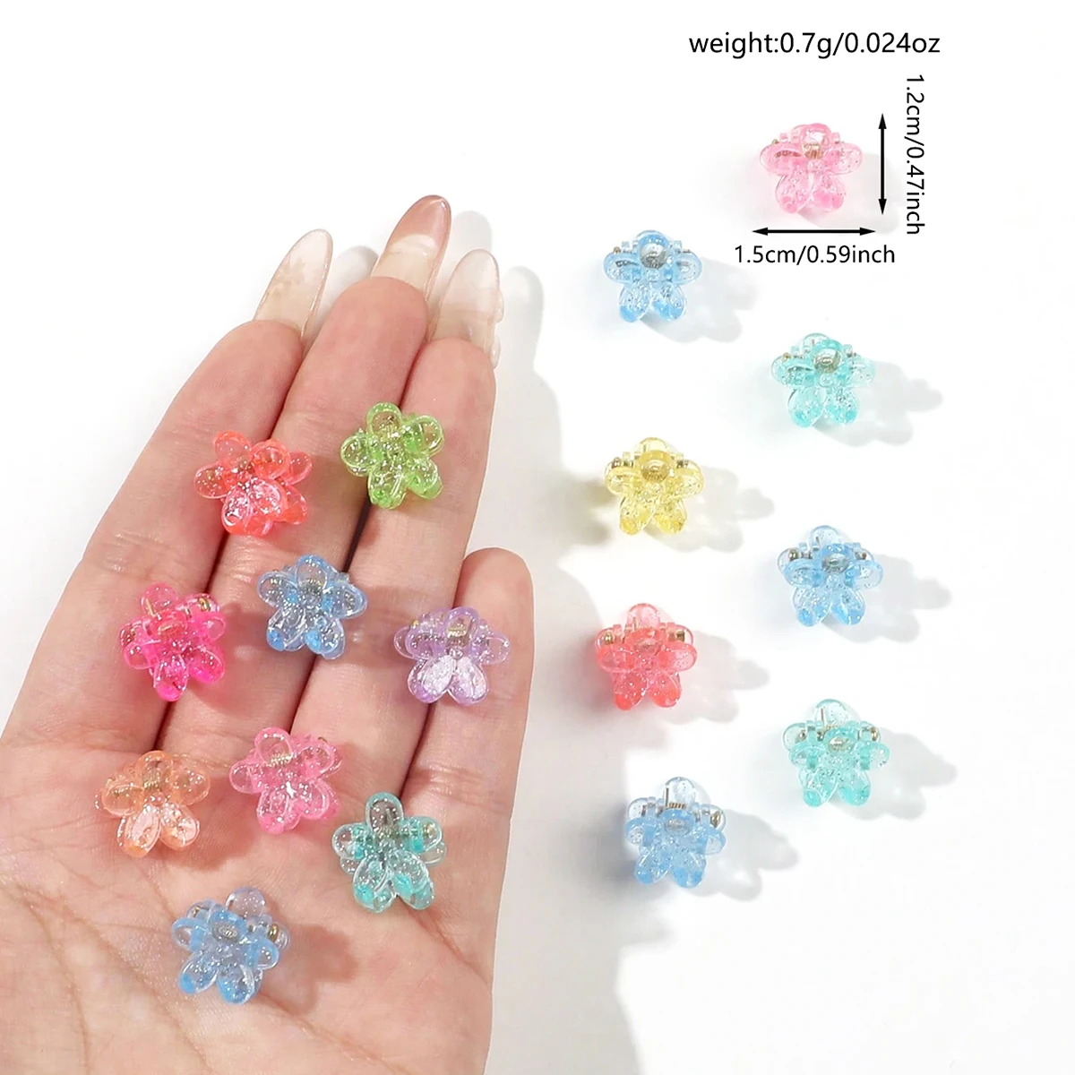 50pcs colorful flower mini hai - Women'S Winter Accessories Set ulasan dan harga