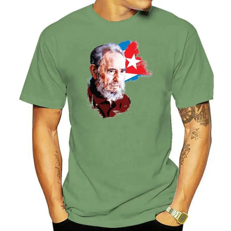 Red design Fidel castro castro The classic image Subject T-shirt Men and women short sleeve T-shirt