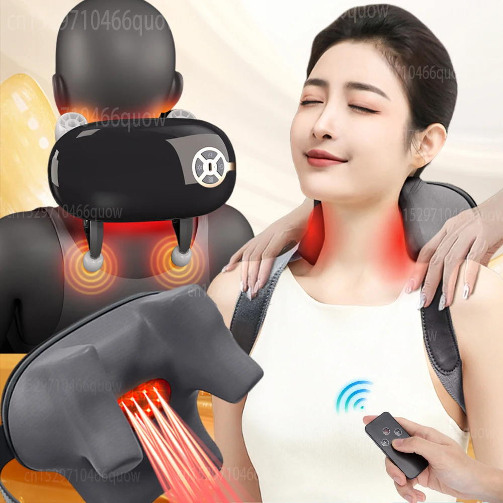 

Intelligent Neck Shoulder Massager Bionic Shiatsu Red Light Heated Relief Fatigue Body Kneading Trapezius Muscles Relaxation