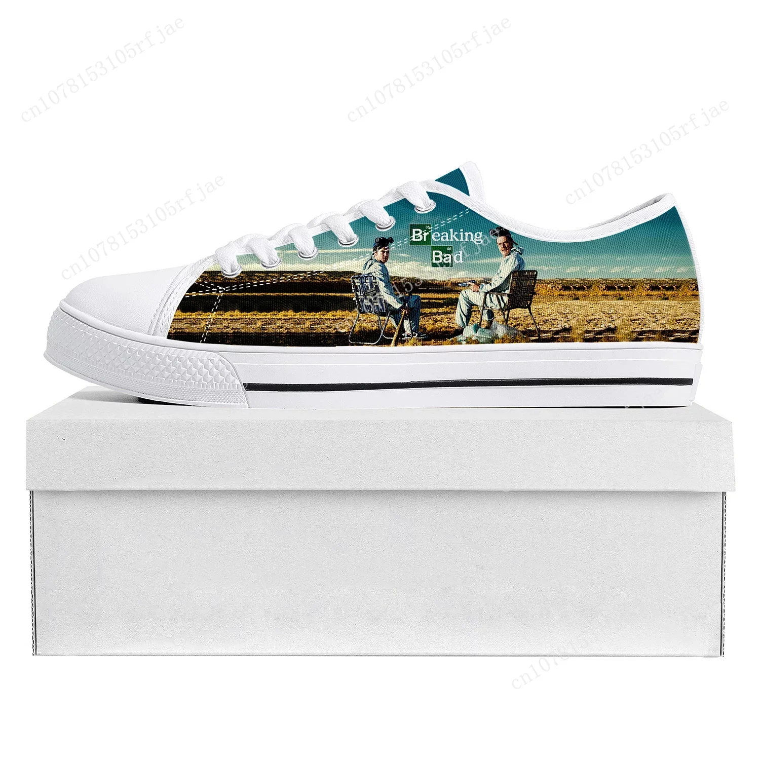 Breaking Bad Heisenberg Low Top High Quality Sneakers Mens Womens Teenager Canvas Sneaker  Prode Casual Couple Shoes Custom Shoe