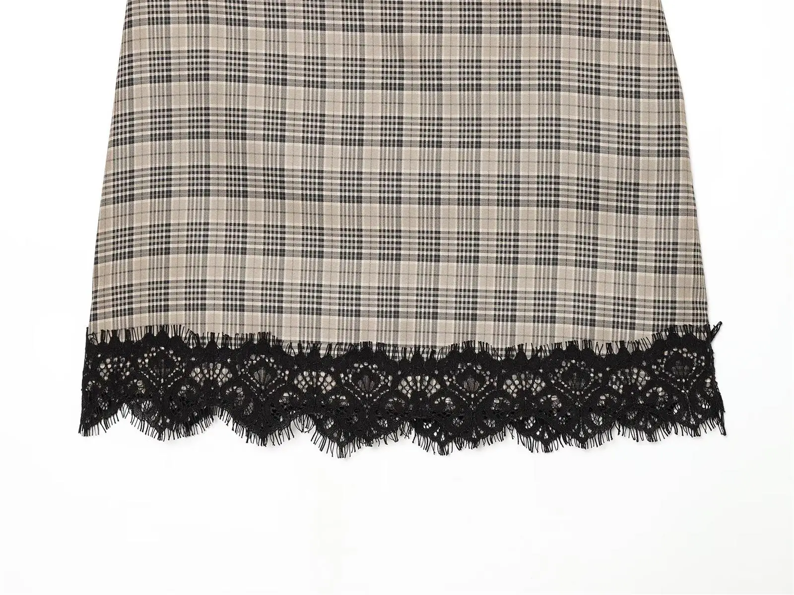 TFMLN Mode Damen Spitze Splicing ​ ​ Sexy Minirock mit Hoher Taille, Schmaler Passform und Seitlichem Reißverschluss, Herbst 2026 Neue Damenmode – Detail 13