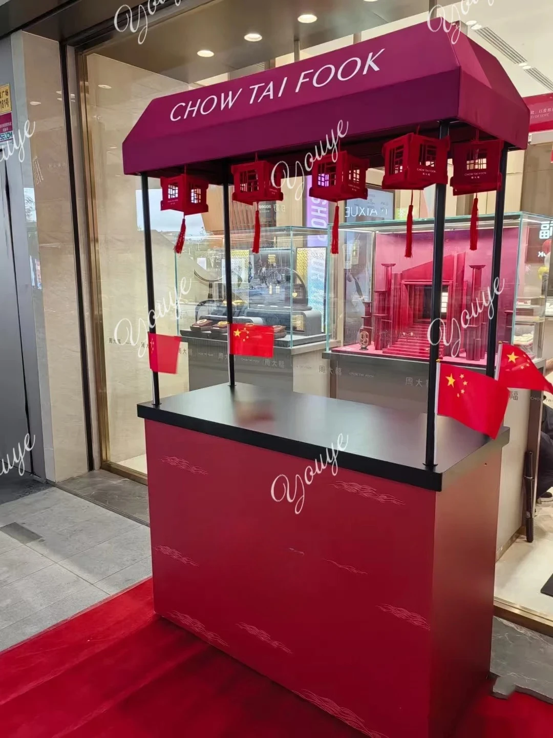 Customized display stand Shopping mall cart Stall Multifunctional activity vehicle Stall Commercial display vehicle
