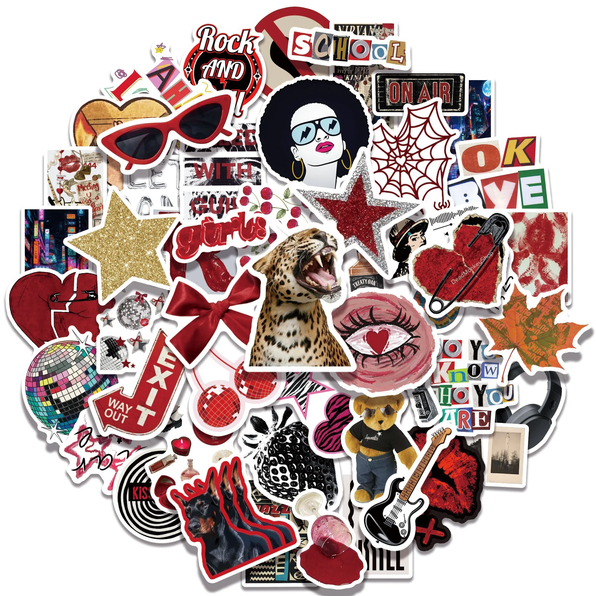 10/50PCS Downtown Y2K Girls Stickers Cartoon DIY Decoration Kids Toys Girl Gift Graffiti Decals Laptop Phone Guitar Car Bike Toy