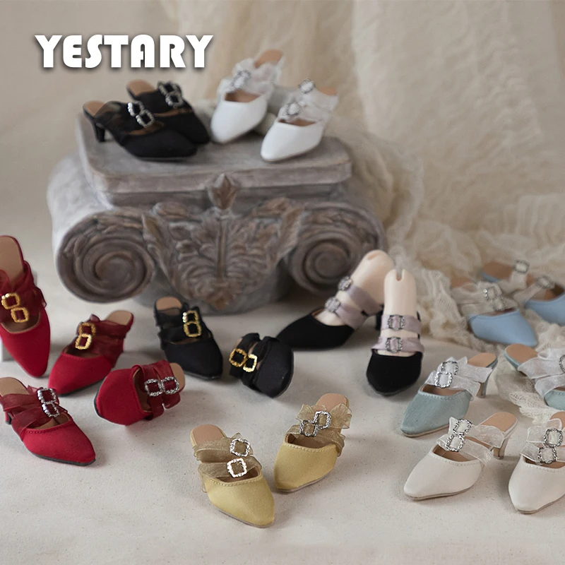 YESTARY BJD Dolls accessori scarpe tacco sottile 3cm per BJD stile Vintage prodotto finito a mano scarpe da bambola per regali per ragazze giocattolo