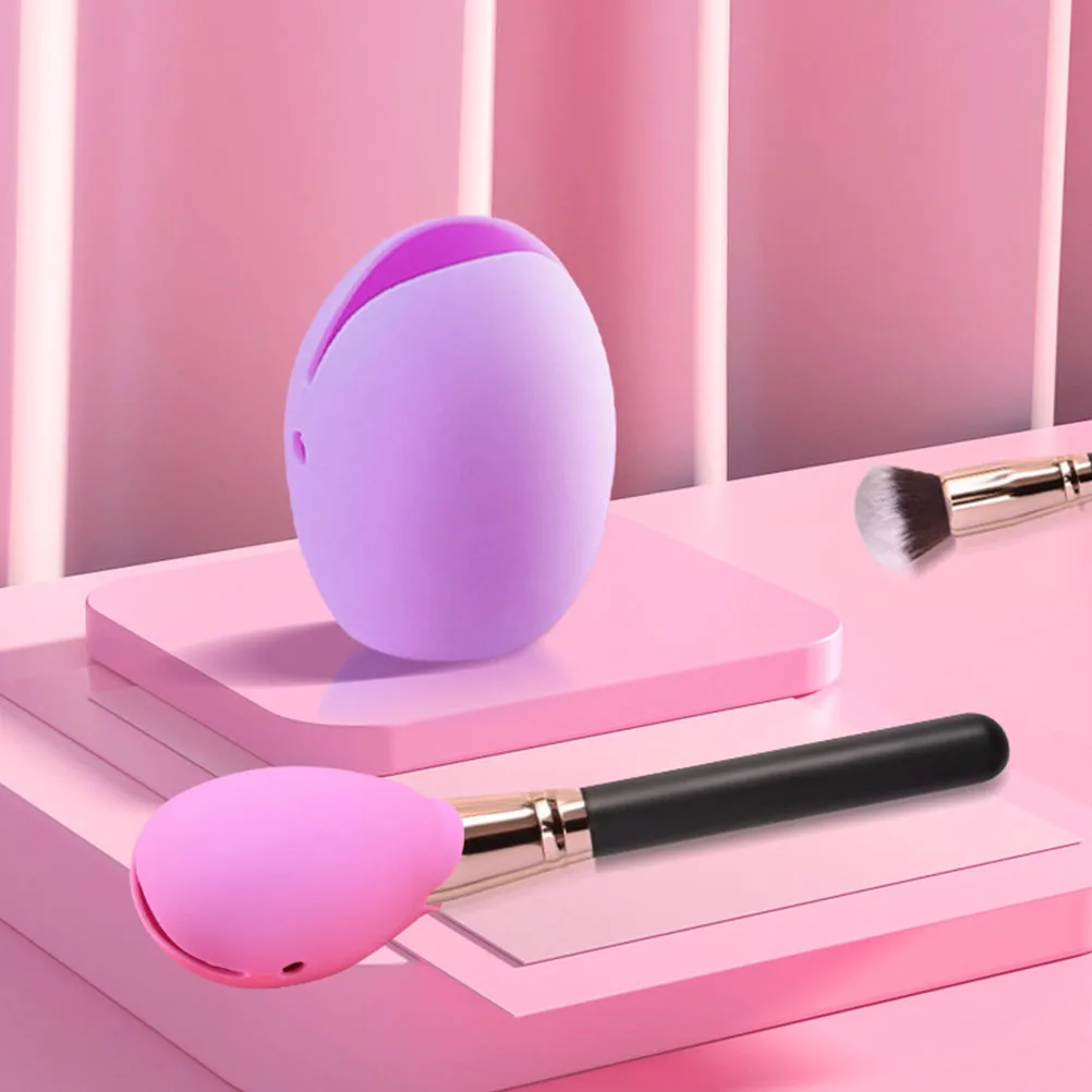 

6 Pcs Makeup Brush Covers Brush Protectors Silicone Travel Holder Eyeshadow Foundation Brushes Protective Caps Durable