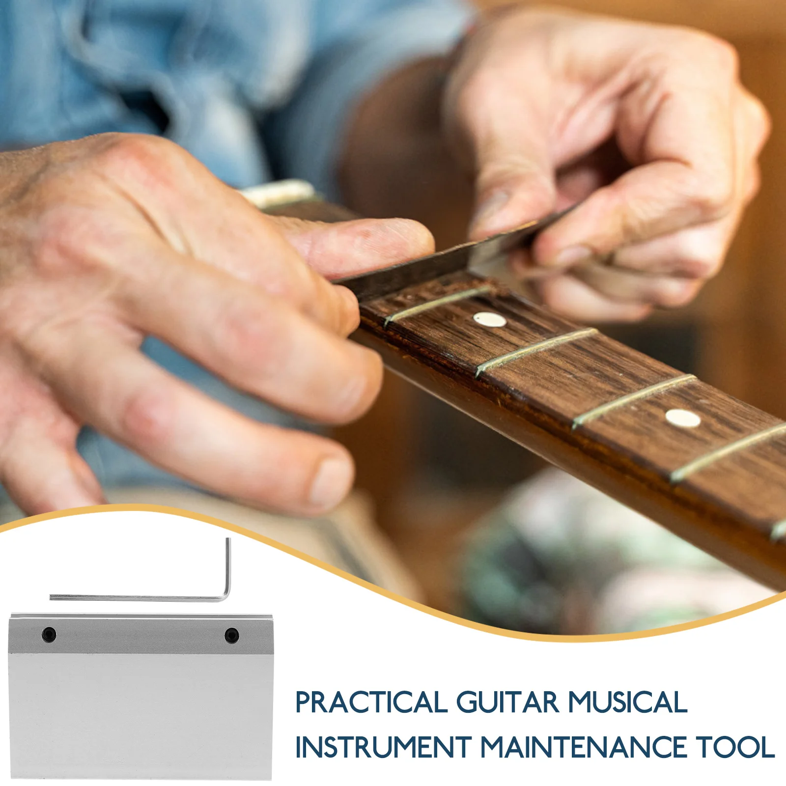 

Guitar Accessory Set Pro Fingerboard Tool Electric Fret Leveling Kit Aluminum Tools Wire Acoustic Accessories Press