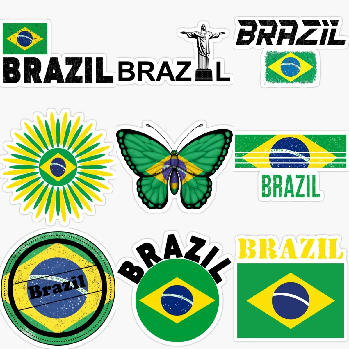 

Креативные наклейки из ПВХ с картой флага Бразилии для автомобиля, фургона, окна, мотоциклетного шлема, стены, холодильника, с возможностью индивидуального размера