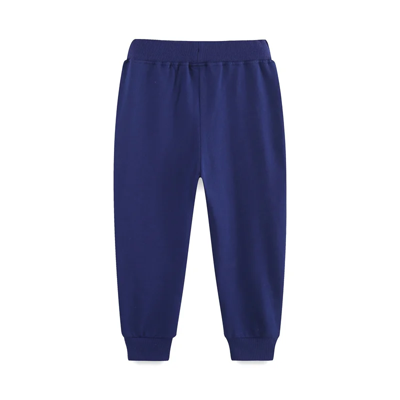 Jumping Meters 2-7T  Boys Sweatpants Dinosaurs Applique Embroidery Full Length Children's Clothes Drawstring Kids Trousers