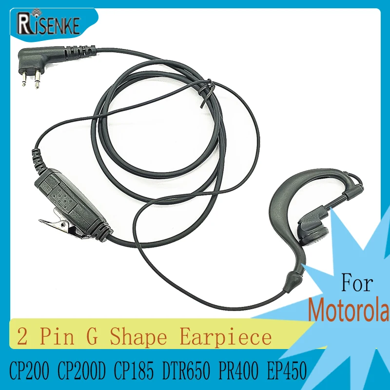 G-Shape G-Shape Earpiece for Motorola,1 Wire Walkie Talkie Headset,Work for Two Way Radio,CP200,CP200D,CP185 DTR650,PR400, EP450