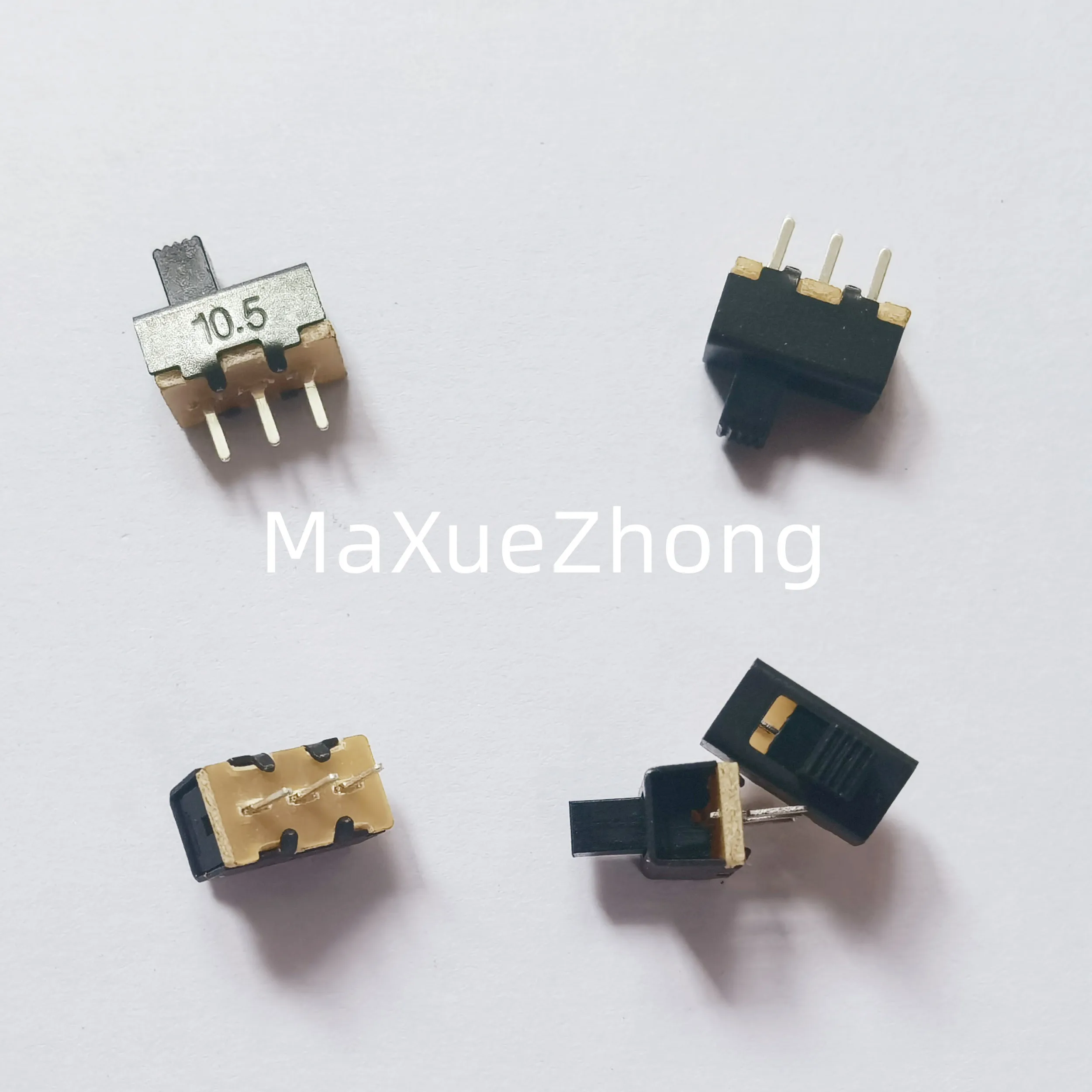 Original new 100% SS12F20 small toggle switch 3pin 2gear horizontal handle sliding switch pointed foot toy switch