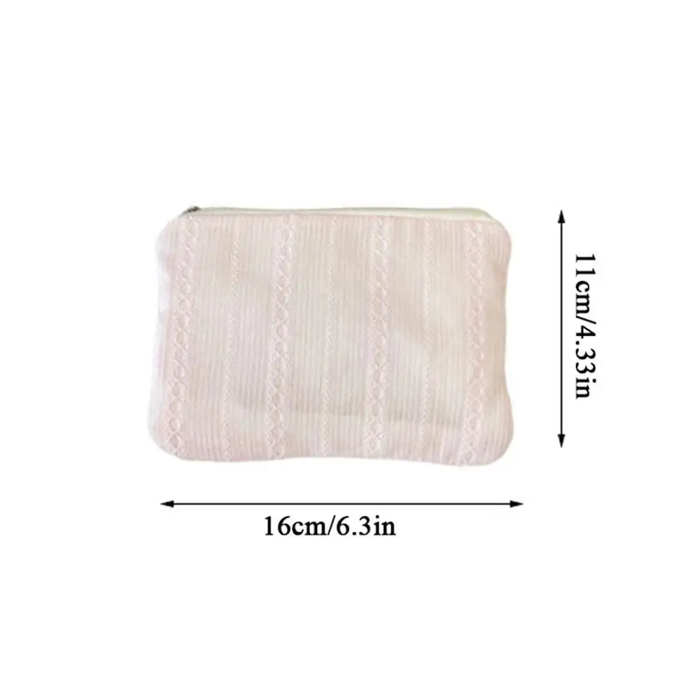 Neue Streifen Mini Make-Up Tasche Kleine Reise Kosmetik Taschen Tragbare Handtaschen Lippenstift Kopfhörer Datenkabel Lagerung Tasche Brieftasche Beutel