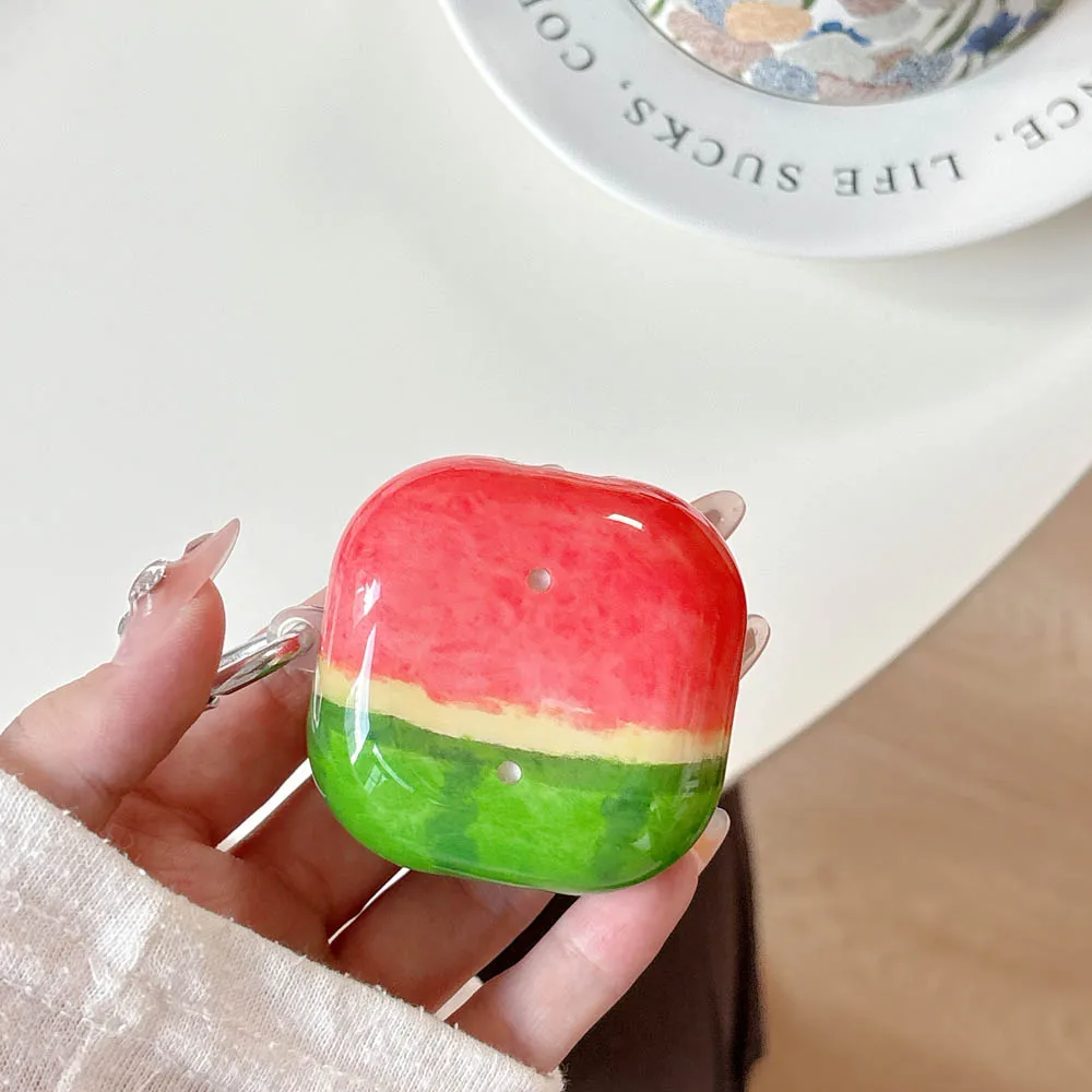 الفاكهة الكرز الشفاه الحال بالنسبة لسامسونج غالاكسي براعم 2 برو سماعة لاسلكية تعمل بالبلوتوث سماعة الحالات ل براعم FE لايف لينة غطاء مع هوك #5