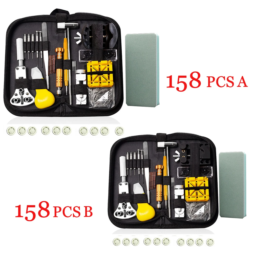 

A/B Two Models Watch Repair Tools Kit Clock Watchmaker Link Pin Dissolving Housing Open Remover Battery Replacement Set